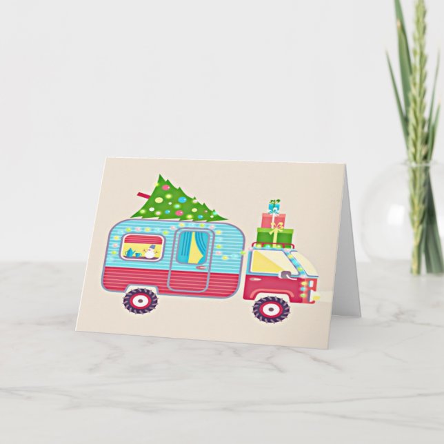 CARTE LE "CAMPER*" EST PRÊT ET NOUS SOMMES POUR NOËL (Devant)
