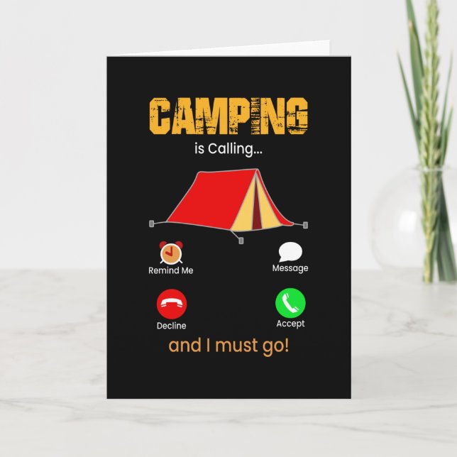 Carte Le camping est en train d'appeler (Devant)