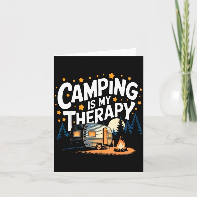 Carte Le camping est ma thérapie (Devant)