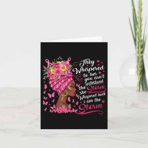 Carte Le cancer du sein guerrier rose Ruban Je suis la t