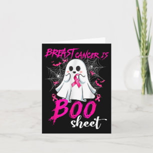 Carte Le cancer est une feuille de boo Halloween Sensibi