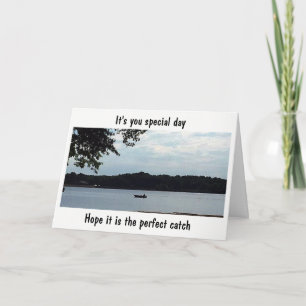 CARTE "LE CATCH PARFAIT" POUR L'ANNIVERSAIRE DU PÊCHEUR