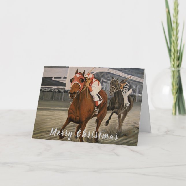 Carte Le Champion Thoroughbred remporte la grande course (Devant)