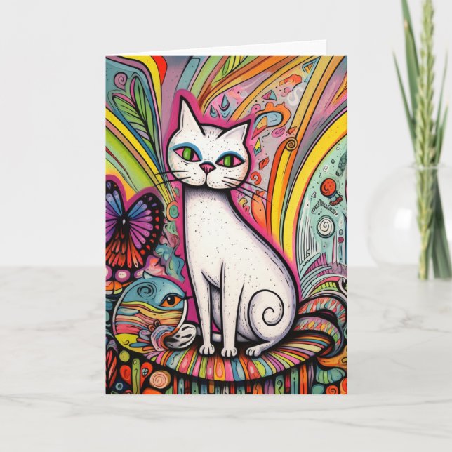 Carte Le chat blanc (Devant)