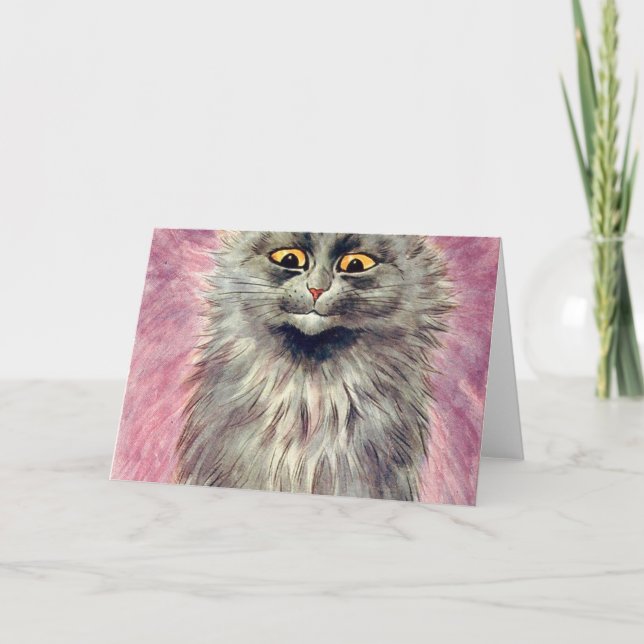 Carte Le Chat bleu russe Louis Wain (Devant)