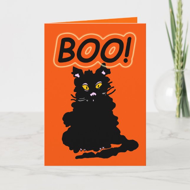 Carte Le Chat Claude's  Cousin "Boo" Halloween Card (Devant)