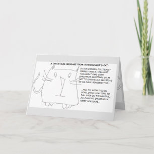 Carte Le chat de Schrödinger : Noël politiquement correc