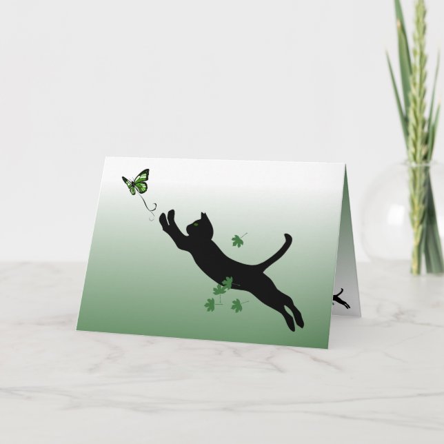 Carte Le chat et le papillon (Devant)