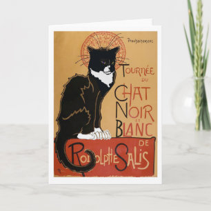 Carte Le Chat Noir et Blanc