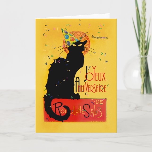 Carte Le Chat Noir - Joyeux Anniversaire becomes Le Chat (Devant)