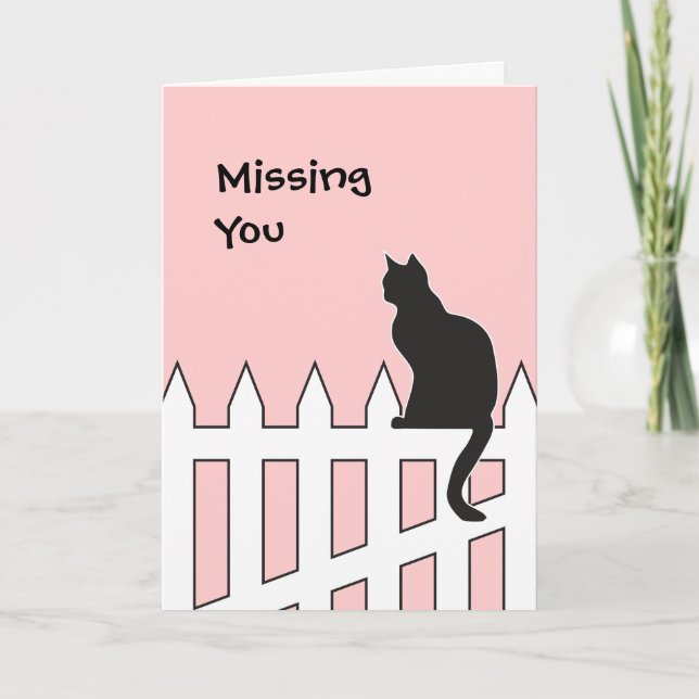 Carte Le chat noir vous manquant veuillez venir à la (Devant)