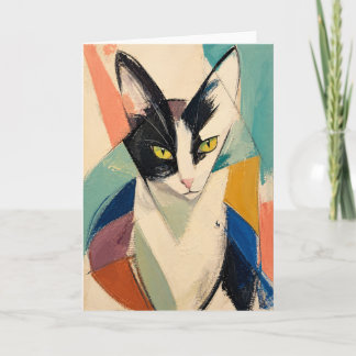 Carte Le Chat Smoking Artistique