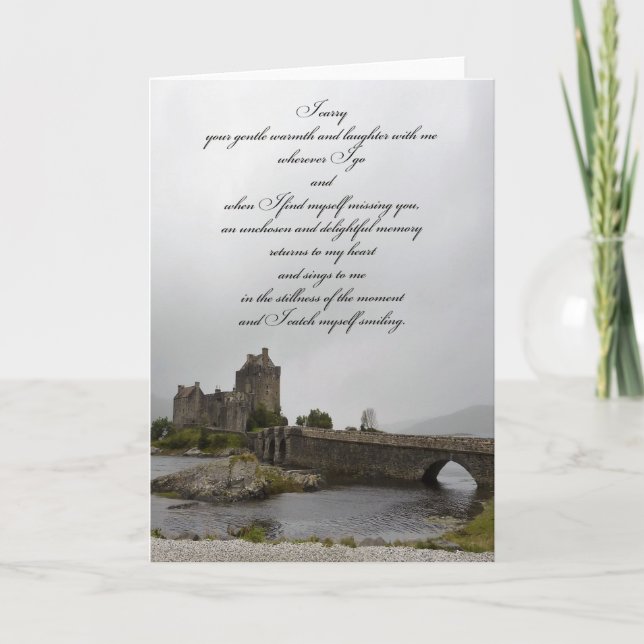 Carte Le château d'Eilean Donan pensant à vous cardent (Devant)