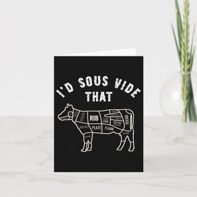 Carte Le Chef Butcher Cook Bbq Je Sous-Vide Ce Boeuf De  (Devant)