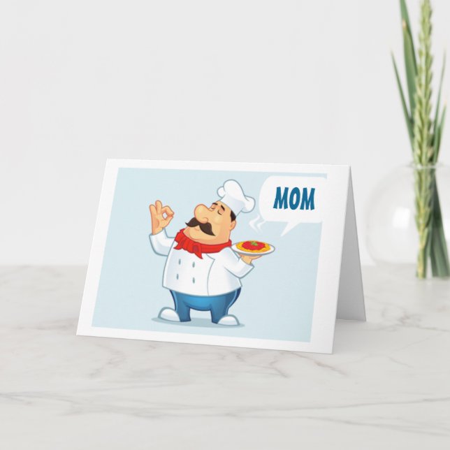 Carte LE CHEF SERT "SOUHAITS D'ANNIVERSAIRE" pour ***M0M (Devant)