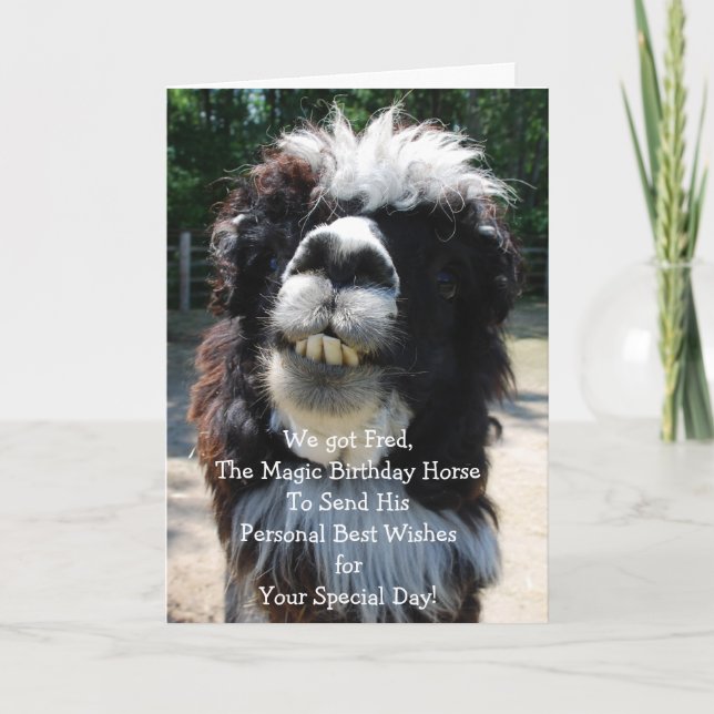 Carte Le Cheval magique d'anniversaire (Devant)