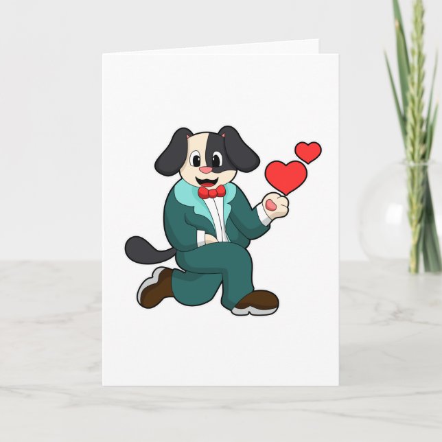 Carte Le chien comme une pièce avec un costume et une Cr (Devant)