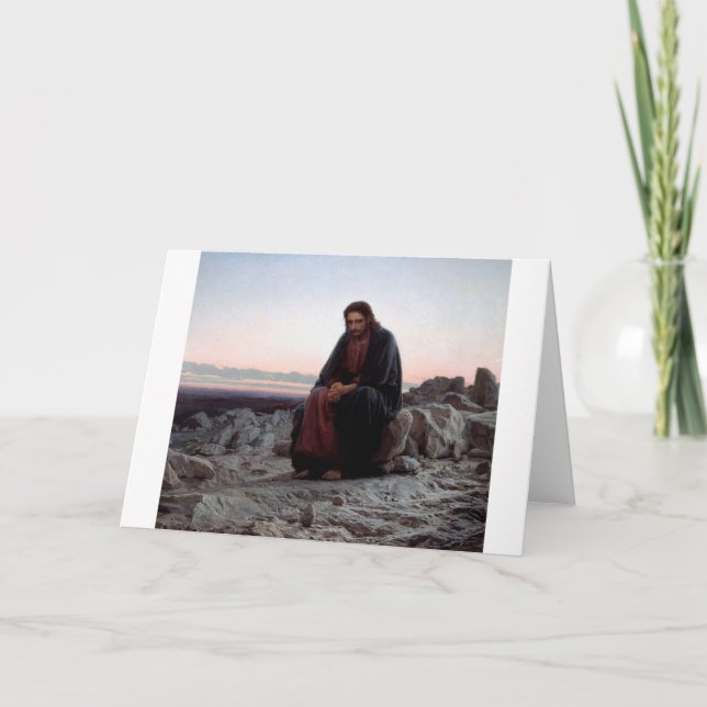 Carte Le Christ dans le désert, Ivan Kramskoi (Devant)