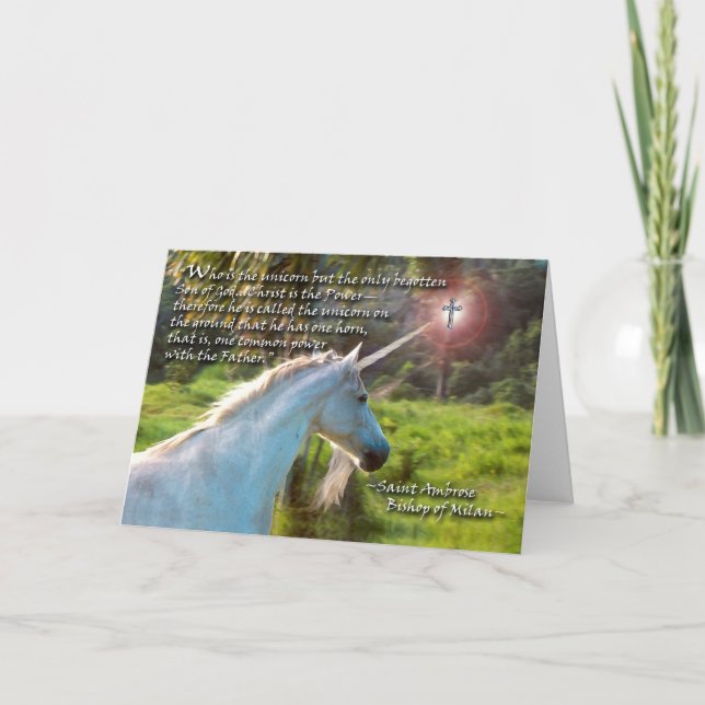 Carte Le Christ est la Citation de l'Unicorne Saint-Ambr (Devant)