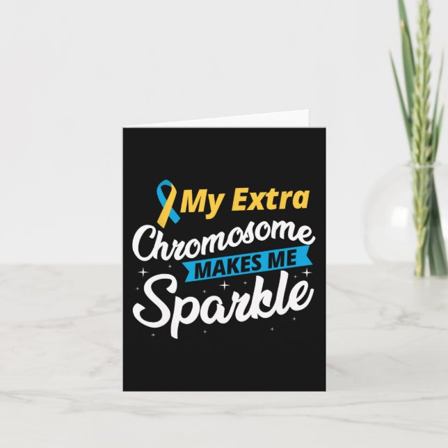 Carte Le Chromosome Extra Me Rend Sparkine Down Syndrome (Devant)