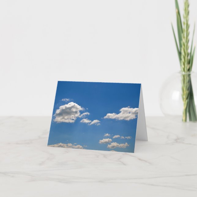 Carte Le ciel est bleu et les nuages blancs passent (Devant)