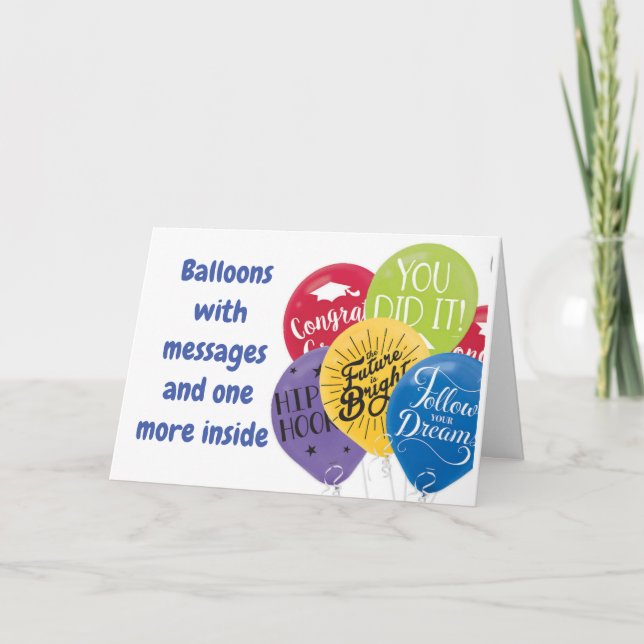 CARTE **LE CIEL EST LA LIMITE** GRADULATION (Devant)