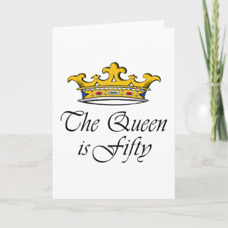 Carte le cinquantième anniversaire la reine est 50 !