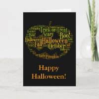 Le citrouille de Halloween huent ! Wordcloud noir