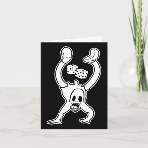 Carte Le Clown Fantôme Lucky Dice Handstand Gothique Des