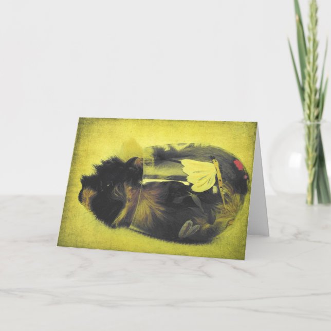 Carte Le cochon de Guinée en verre de vin (Devant)