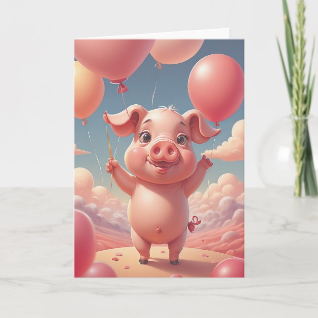 Carte Le cochon voit l'avenir (Devant)