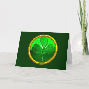 CARTE LE CŒUR CELTIQUE DE LA SAINT PATRICK, TRÈFLE À TRO