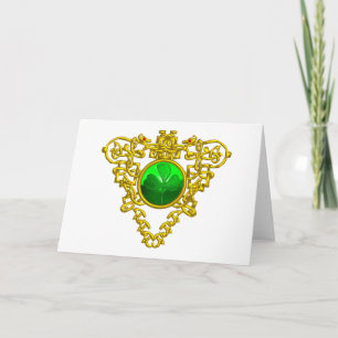 CARTE LE COEUR CÉLTIQUE DE SAINT PATRICK AVEC SHAMROCK V