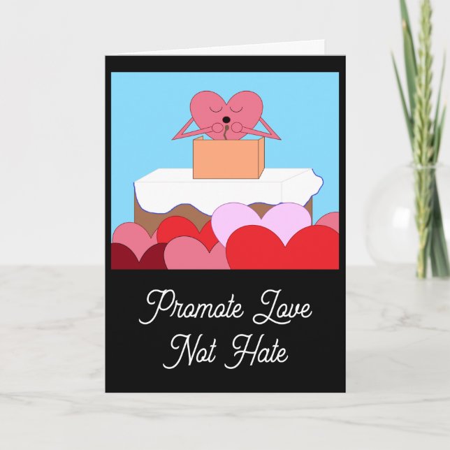 Carte Le coeur donne un discours sur l'amour : blanc (Devant)