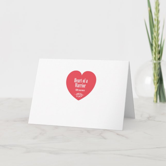 Carte Le coeur d'un guerrier Sensibilisation à la DJC (Devant)