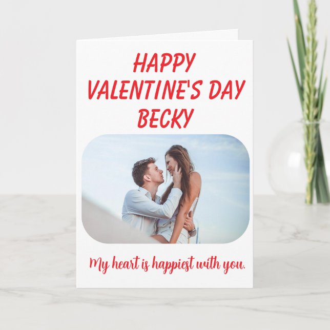 Carte Le cœur est le plus heureux - la Saint-Valentin (Devant)