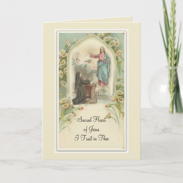 Carte Le coeur sacré de Jésus promet St Margaret Mary (Devant)