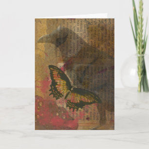 Carte Le Collage Raven Grunge