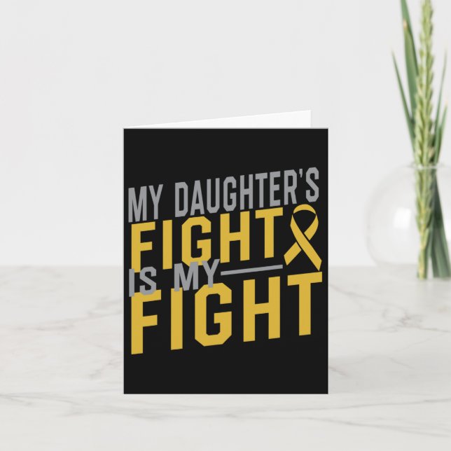 Carte Le combat de ma fille est ma lutte contre le cance (Devant)