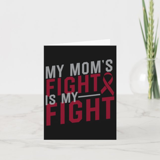 Carte Le combat de ma mère est mon combat Anémie faucill (Devant)