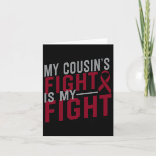 Carte Le combat de mon cousin est mon combat Anémie de l