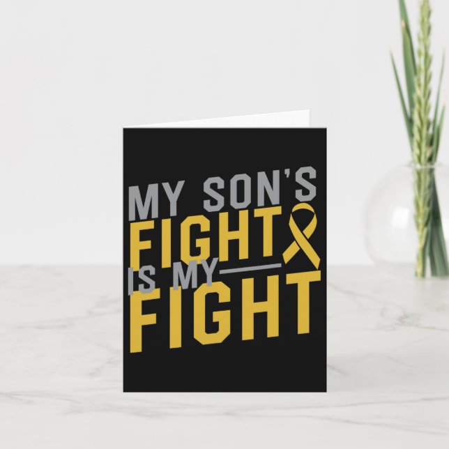 Carte Le combat de mon fils est mon combat contre le can (Devant)