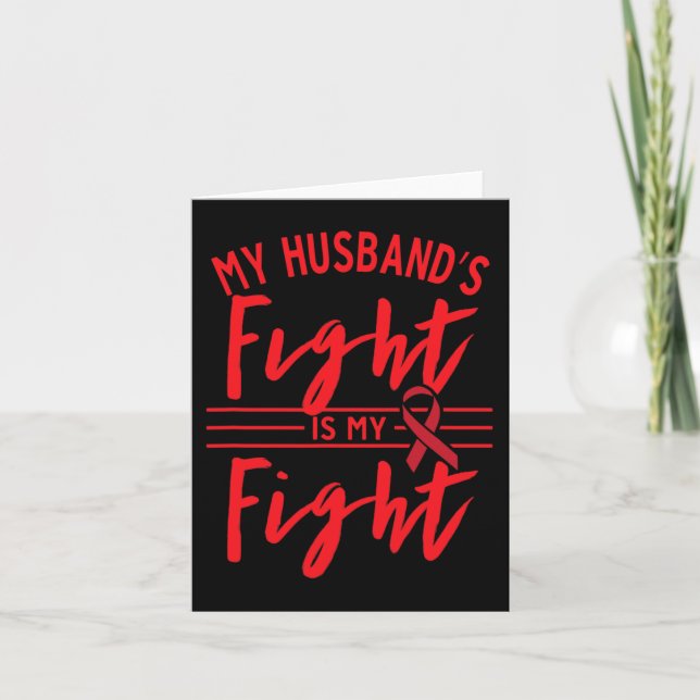 Carte Le combat de mon mari est mon combat contre le can (Devant)