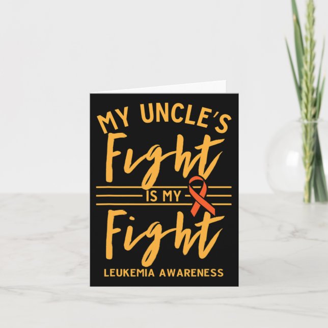 Carte Le combat de mon oncle est ma lutte contre la leuc (Devant)
