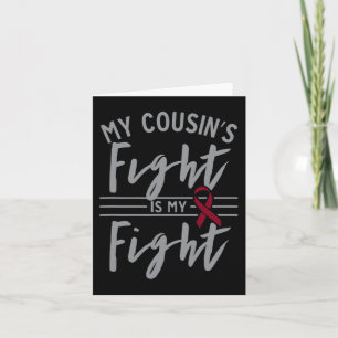 Carte Le combat de My Cousin est Mon combat Anémie de la