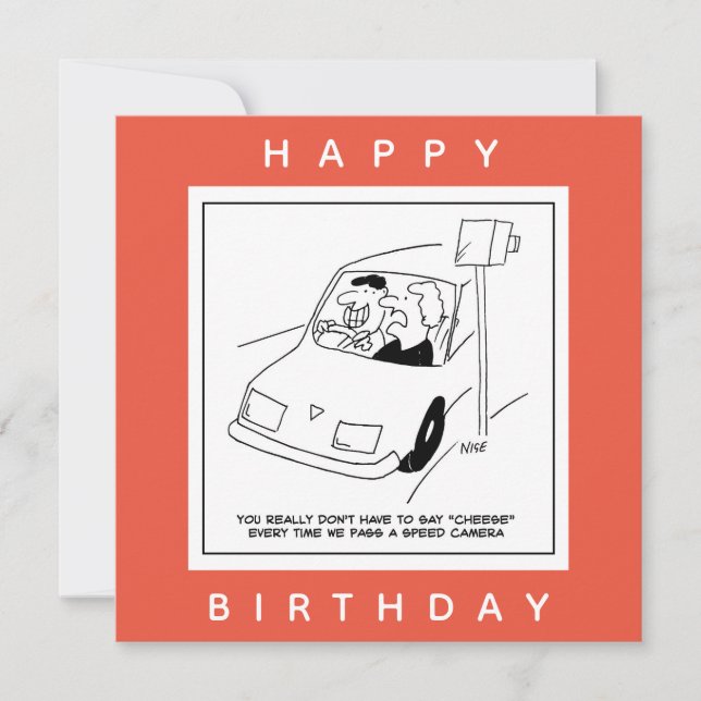 Carte Le conducteur dit du fromage en passant une caméra (Devant)