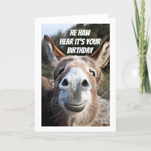 CARTE **LE COOL DONKEY DIT "JEUX ANNIVERSAIRE" PAPA