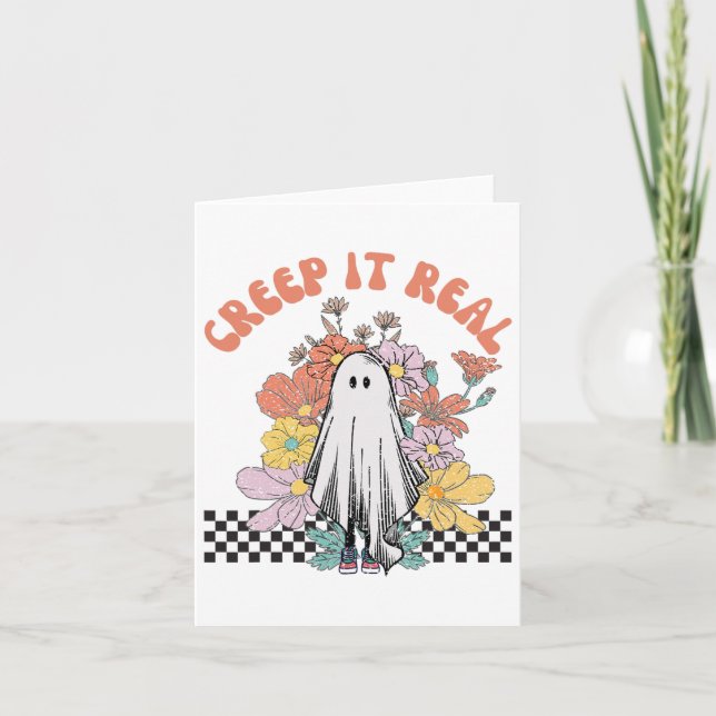 Carte Le Costume Halloween Creep est réel (Devant)