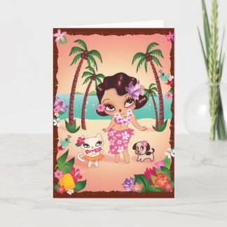 Carte Le coucher de soleil magique de Hula Lulu