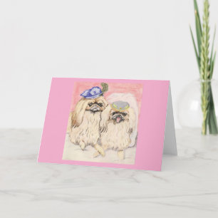 Carte Le couple Pekingese
